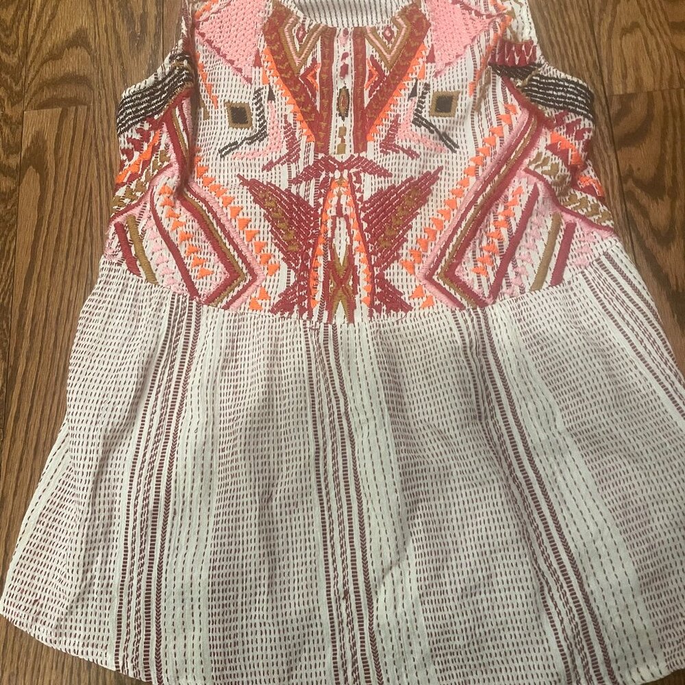 Dolan Anthropologie Velia Embroidered Top, Medium